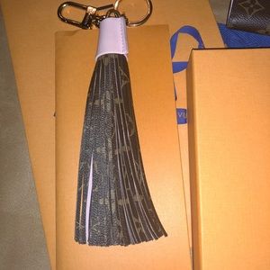 Louis Vuitton rose Ballerine tassel bag key charm